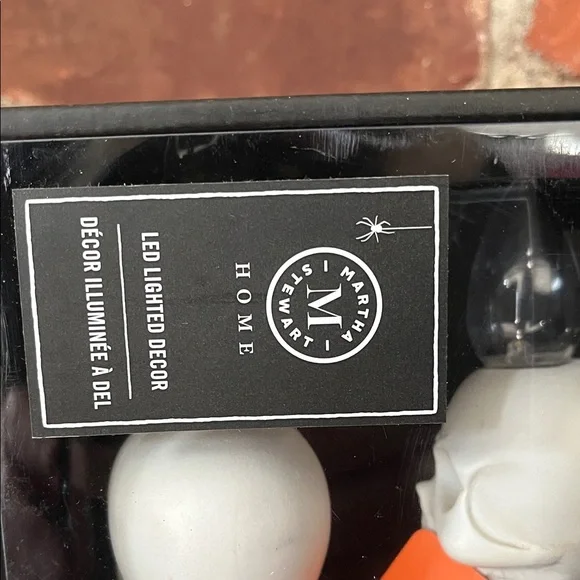 Martha Stewart battery operated skull candles Holiday Decor